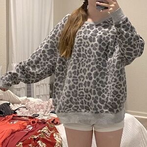 Cheetah print sweatshirt